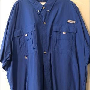 Dark blue Columbia fishing shirt